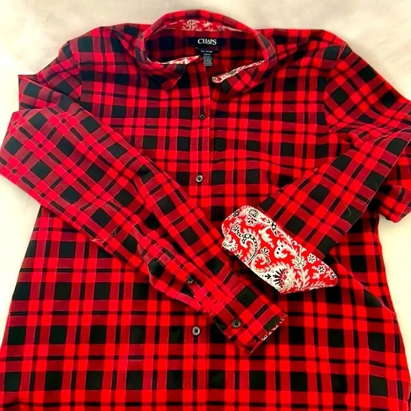 chaps no iron dress shirts Chaps Mens Blue Dress Shirt Long Sleeve No Iron Size 17.5x32/33